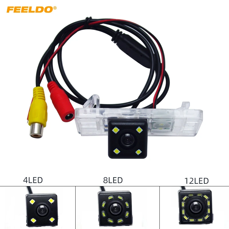 FEELDO 1PC Car Rear View Camera With LED For Citroen C2/C3/C4/C5/C6/C8/DS3/DS3/DS5 Nissan Armada Backup Camera #FD6160