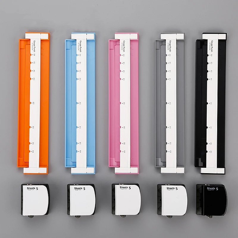 Multifunctional A4paper 30 hole puncher B5 26 hole multi hole puncher Ruler punch 20-hole binding clip Loose-leaf punch Embosser image 2