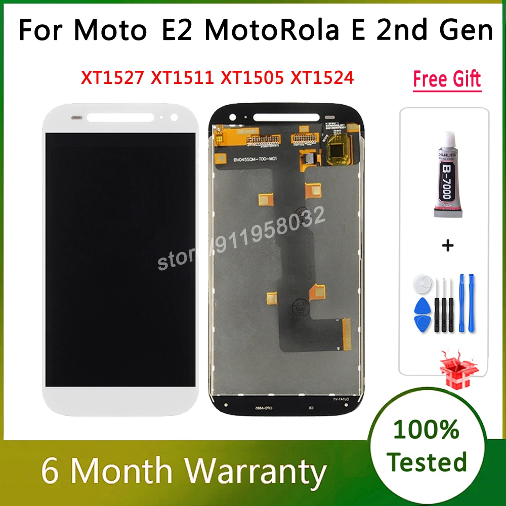 

LCD Display For Moto E2 LCD With Touch Screen Digitizer For MotoRola E 2nd Gen XT1527 XT1511 XT1505 XT1524 Assembly With Tools