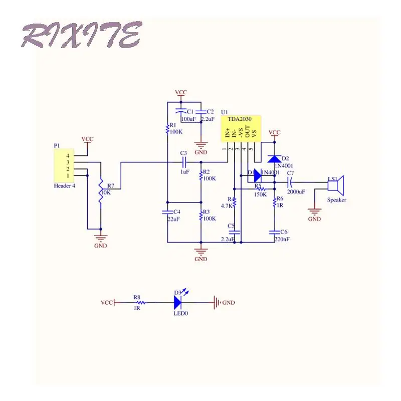 TDA2030A โมดูล6V 9V 12V แหล่งจ่ายไฟ Audio TDA2030เครื่องขยายเสียง DIY Digital Circuit Board