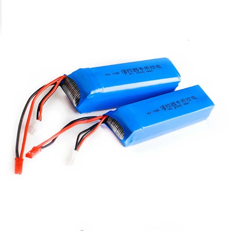 Upgrade 3000mAh 7.4V Rechargeable Lipo Battery for Frsky Taranis X9D Plus Transmitter 2S 7.4V Lipo Battery Toy Accessories 1pcs