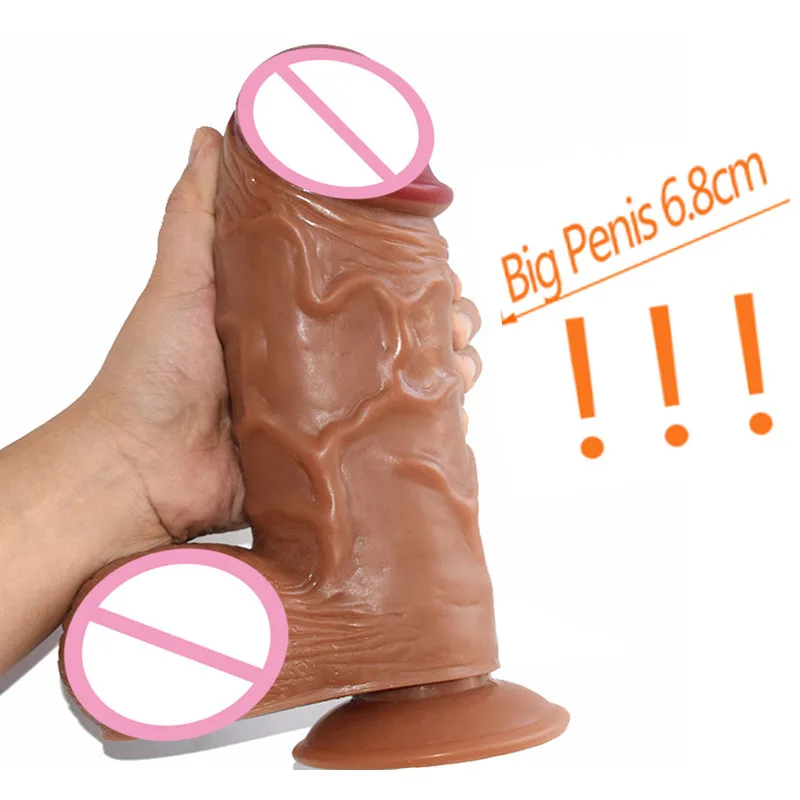 24*6.8cm Giant Huge Dildo Super Big Dick With Suction Cup Anal Butt Plug Large Dong Realistic Big Penis Adult Sex Toys For Woman