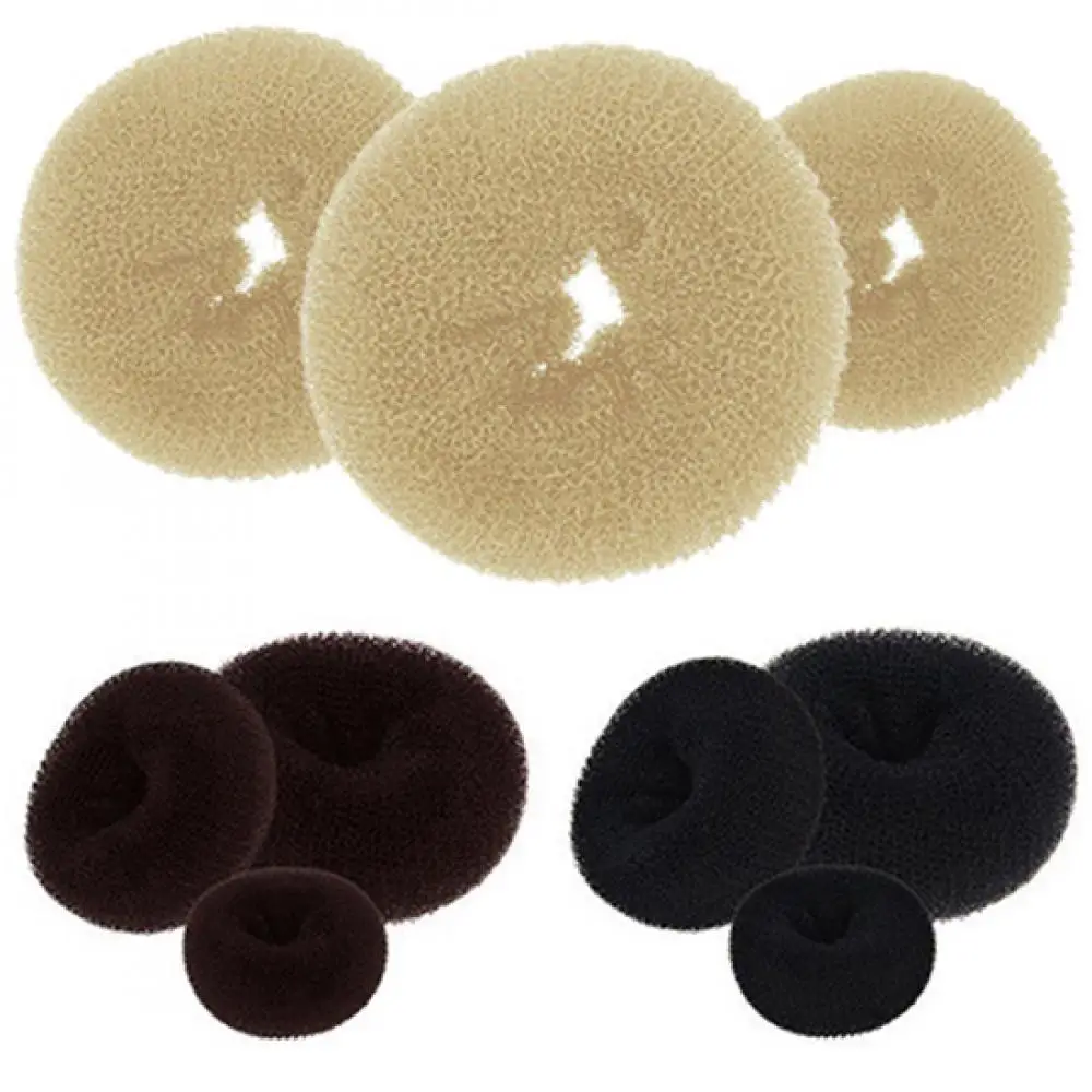 Éponge en mousse élégante pour chignon, outils de coiffure, grand anneau facile, accessoires de coiffure pour filles et femmes, 3 couleurs, mode