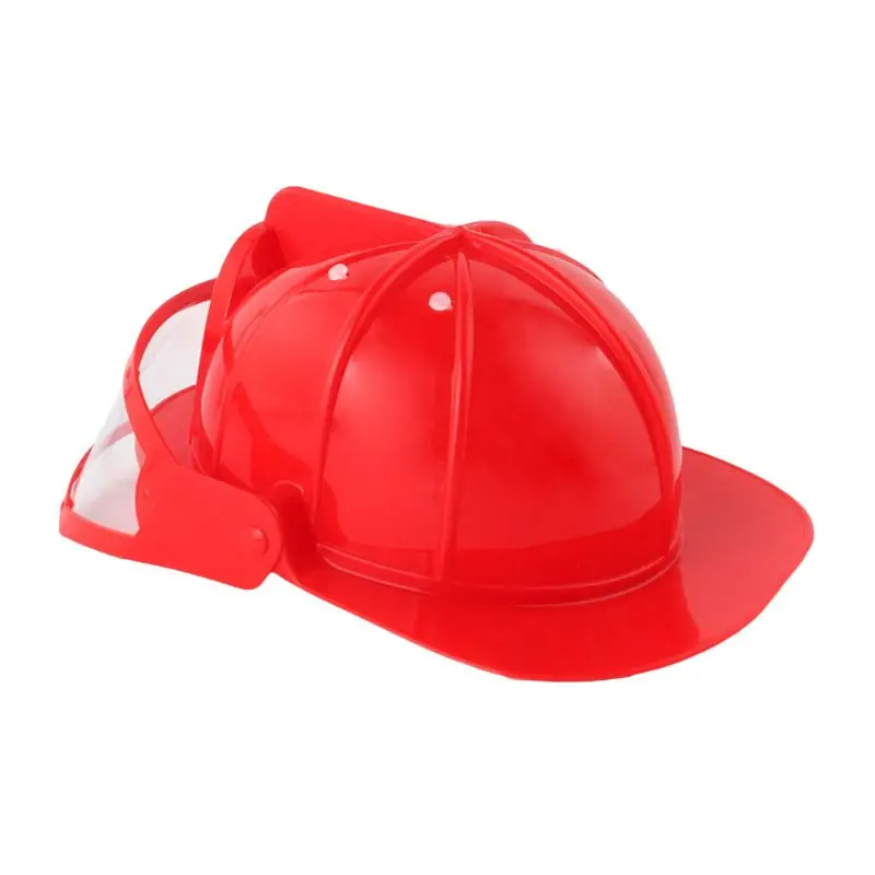 Children Fireman Helmet Firefighter Hat Fancy Dress Accessories Kids Halloween Party Role Play Toy