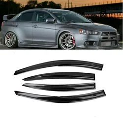 For Mitsubishi Lancer EX 2008-2017 Side Window Vent Visor Sun Rain Deflector Guard Awnings Shelters Smoke Adhesive Cover Trim
