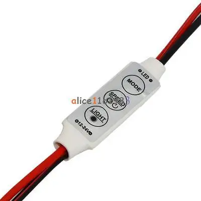 

Mini 12V LED Strip Light Dimmer Controller with On Off Switch for 3528 5050 diy electronics