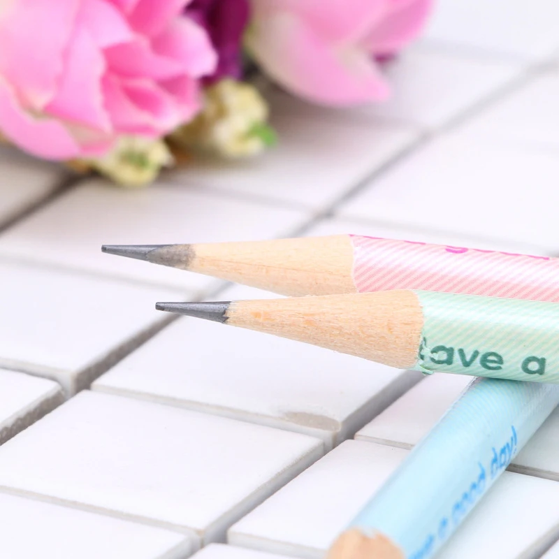 8Pcs/Set Cute Kawaii Cartoon Pencil HB Sketch Items Drawing Stationery Student School Office Supplies for Kids Gift