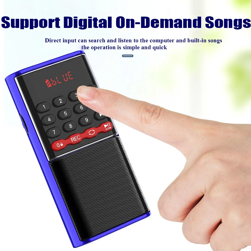 Mini FM radio Portable Bluetooth Speaker MP3 Music Player with Digital Display Support TF Card USB Earphone Play