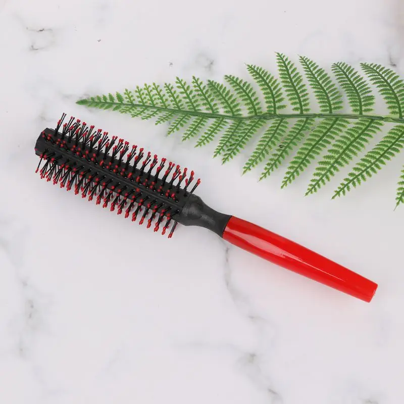 Brosse massage pour femmes filles, rouleau en plastique, peigne rond pour cheveux bouclés, cylindre fleur poire, outil Salon beauté, livraison directe