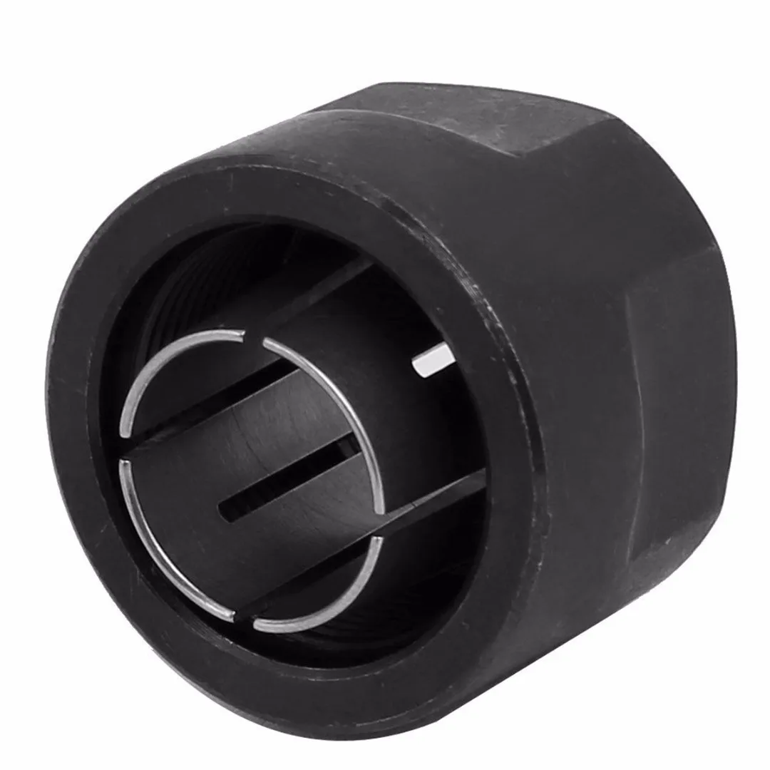 1pc Black Metal Collet Nut Plunge Router Parts 12.7mm Center Hole Diameter 22.5x27mm For Makita 3612