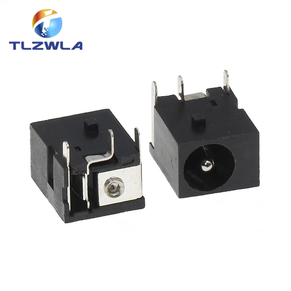 10 szt. DC-044 5,5x2,1 mm złącze wtykowe DC Power Jack 3-pinowa wtyczka do montażu panelowego