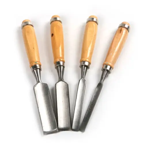 

4Pcs 45# steel Carving Set Wood Gouge Chisel Woodworking Tool Wood Handle