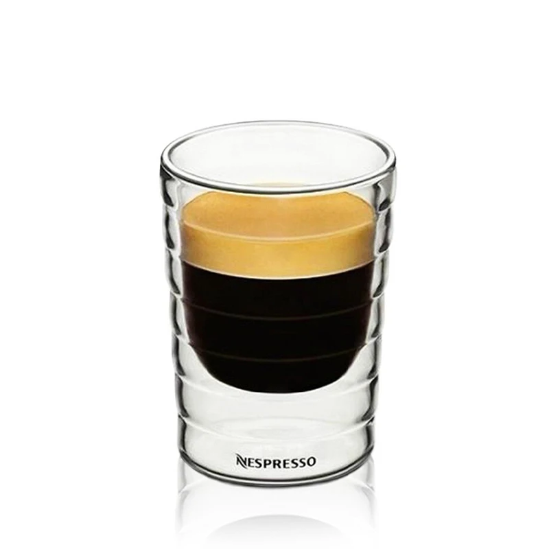 hand blown Double Wall Glass cup Nespresso coffee mug and cups thermal glass