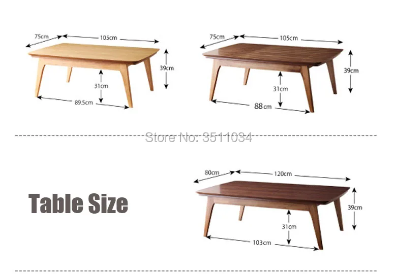 2023 kolor drewna japoński prostokąt Kotatsu stół ogrzewacz do stóp podgrzewany niski Kotatsu nogi do stolika na kawę zmontowany