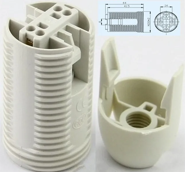 

30pcs Led E14 Plastic Lamp Holder Converter Edison Screw Socket--thread Lamp Base-for LED lamp bulb free shipping