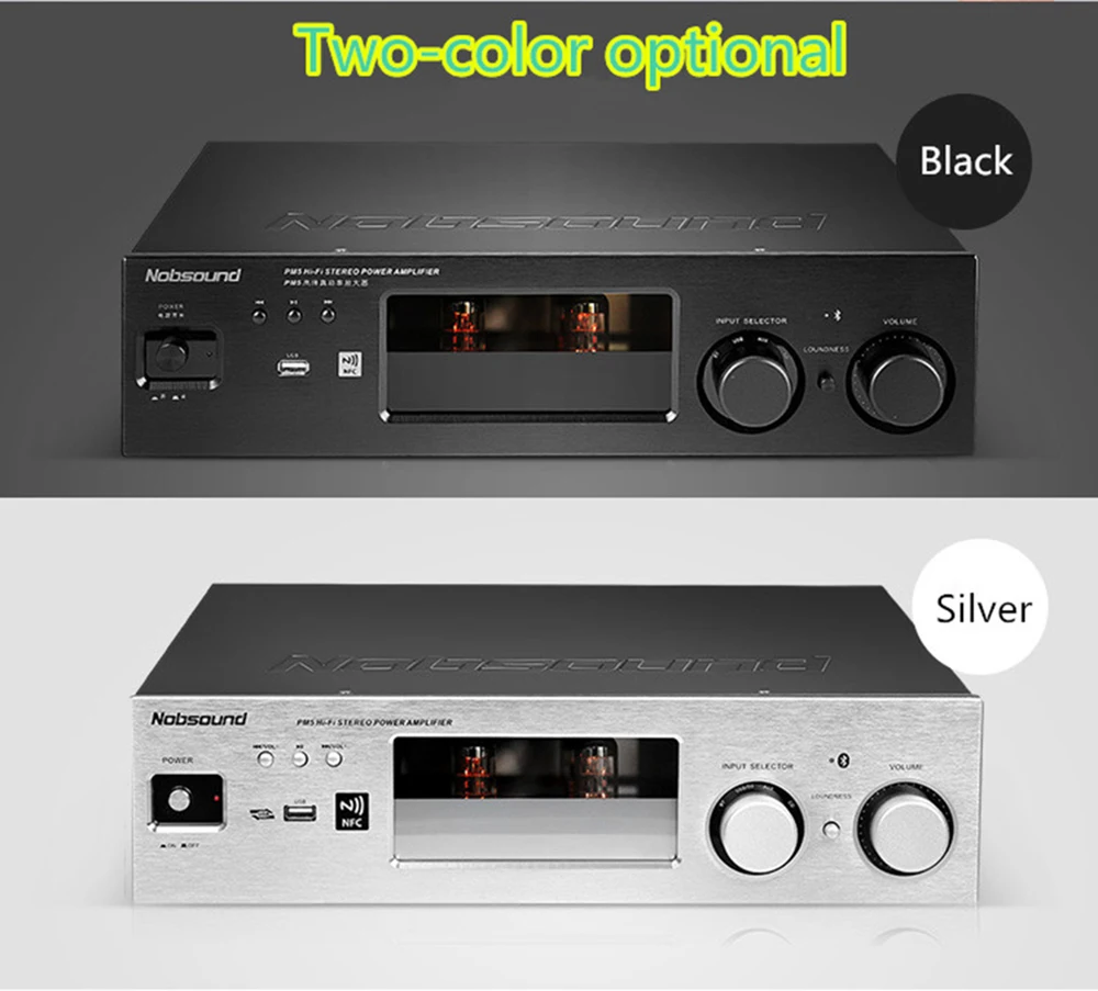 Nobsound PM5 Hi-Fi Stereo Power AmplifierSupport USB CD DVD 80W + 80W Power AMP  NFC Wireless Bluetooth Amplifier