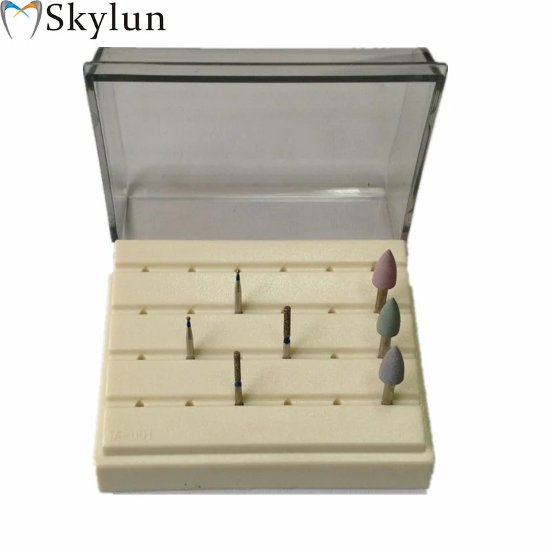 2PCS Dental 24 Holes Bur holder seat hole plastic Bur holder Autoclavable Sterilize Box needle box SL311