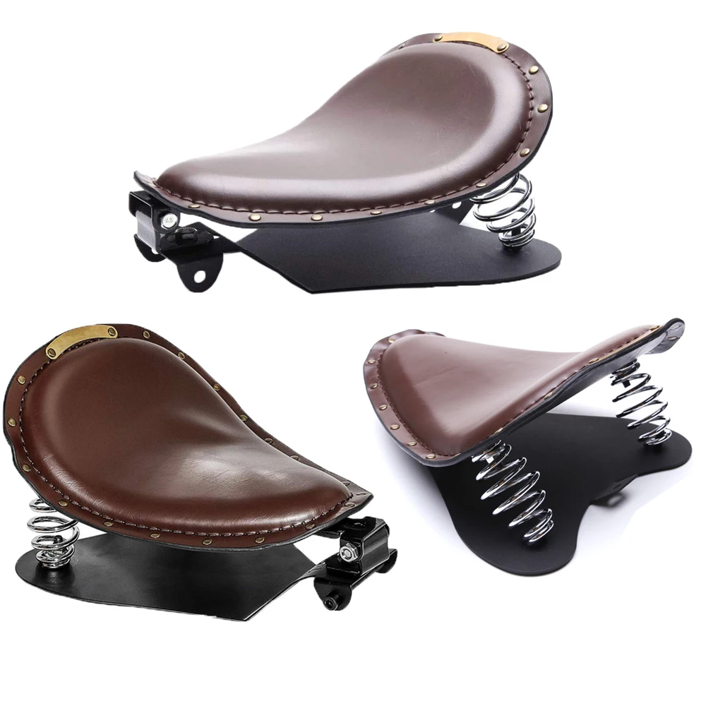 Universal Moto Bobber Motorcycle Solo Seat Chopper Saddle Vintage Cushion Parts For Harley Davidson Iron 883 Sportster Softail