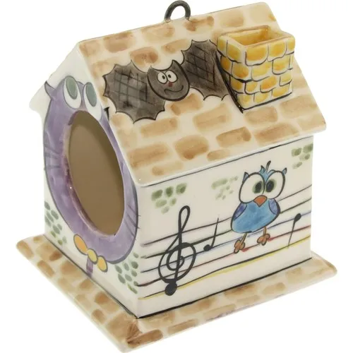 Authentic Tile Musician Bird and Friends Porcelain Household Candle Holder