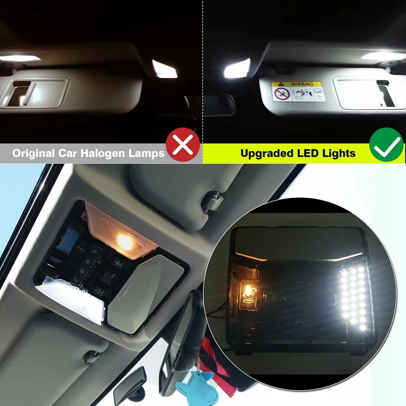 for Toyota RAV4 XA50 2019 2020 2021 RAV 4 MK5 Car Night Interior Dome Roof lights LED 4x4 Trunk Reading Lamp White Canbus Bulbs