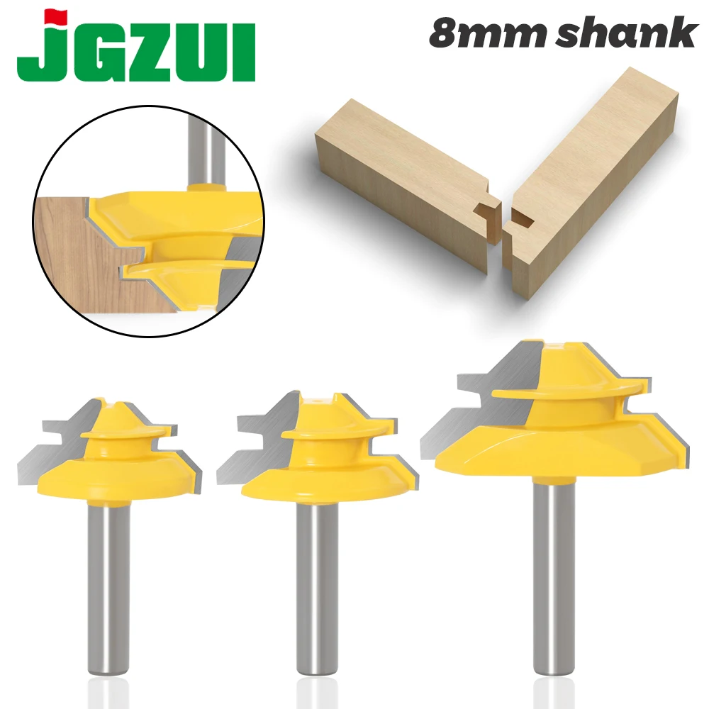 Lock Miter Router Bit para Ferramentas de Madeira Tenon Milling Cutter Ferramenta para Madeira 45 Graus mm