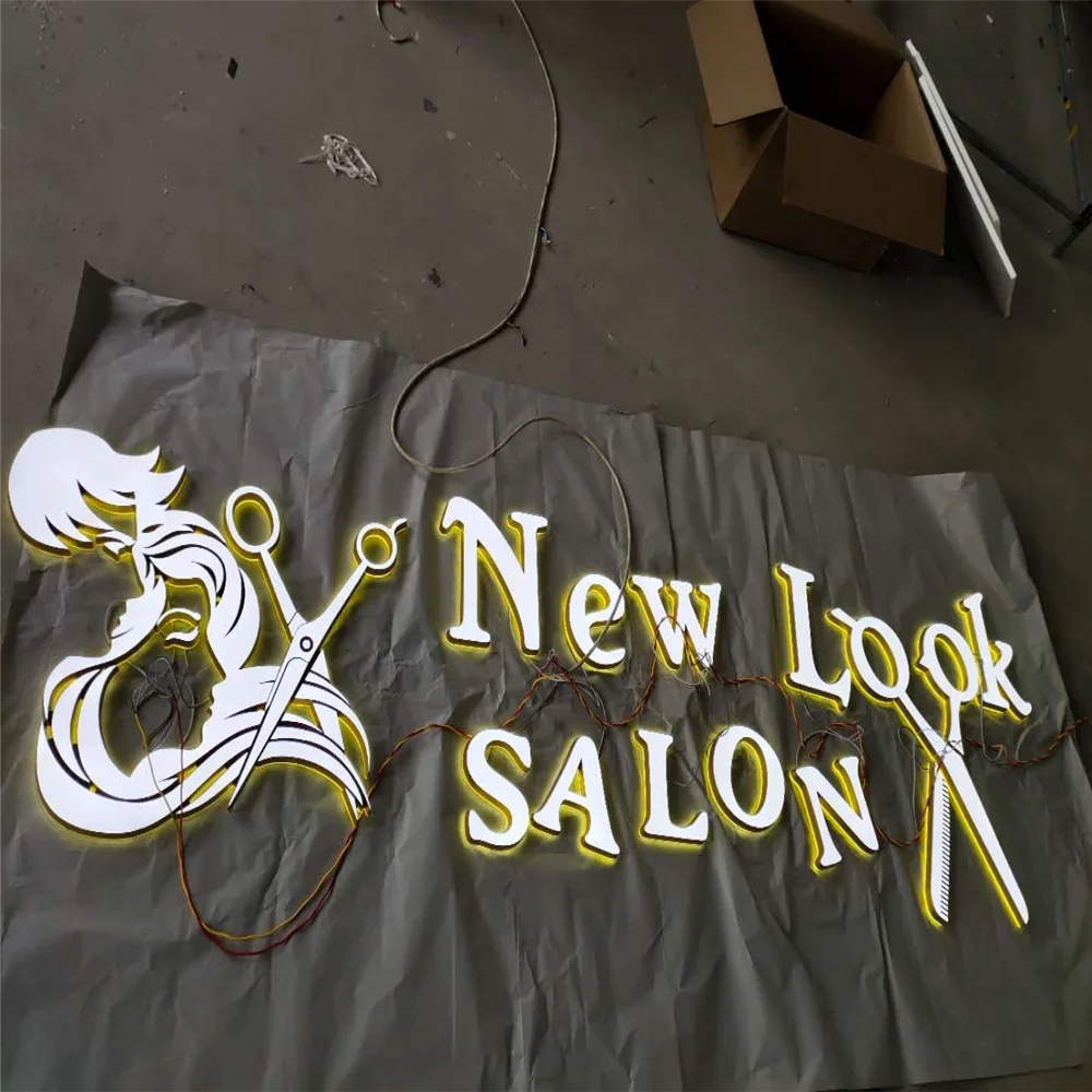 Factory Outlet  high quality  acrylic Super high brightness shop sign, custom led letter signages for logos name