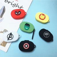 Cartoon Marvel Earphone Case for Xiaomi Redmi Airdots 1 2 Soft Silicone Wireless Bluetooth Headphone Protective Cover With Hook