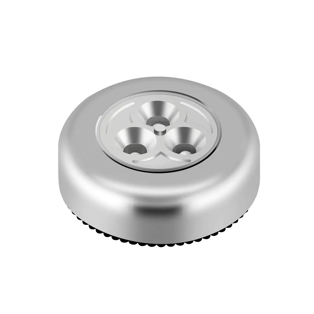 Lâmpada LED de toque redonda para teto e parede, alimentado por bateria, Mini LED Night Light, Pat Lamp, luz de emergência para cabeceira e gabinete