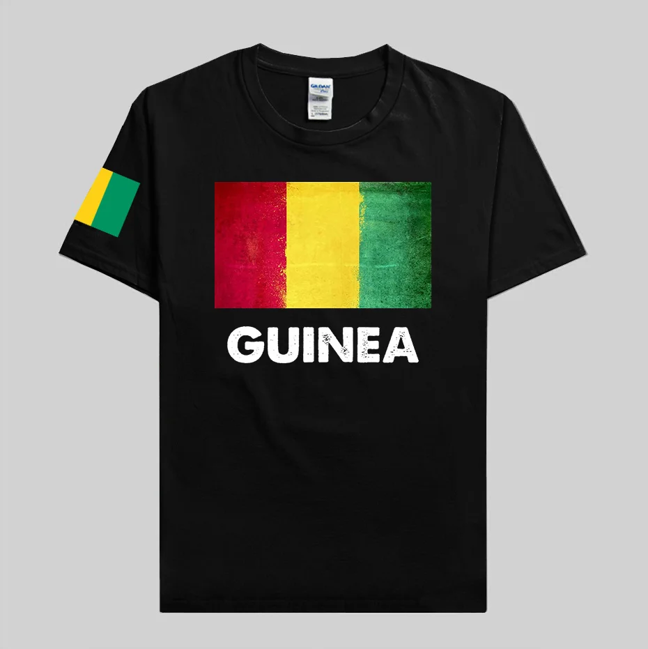 Republic of Guinea Guinean GN national team Conakry mens new t shirt Trend top Short Sleeve sports clothes summer cotton t-shirt