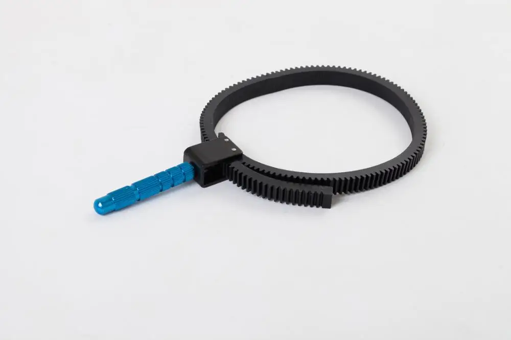 ปรับยืดหยุ่นเข็มขัดเกียร์ w/มือสำหรับกล้อง DSLR Follow Focus Zoom เลนส์อลูมิเนียมเลนส์ ABS