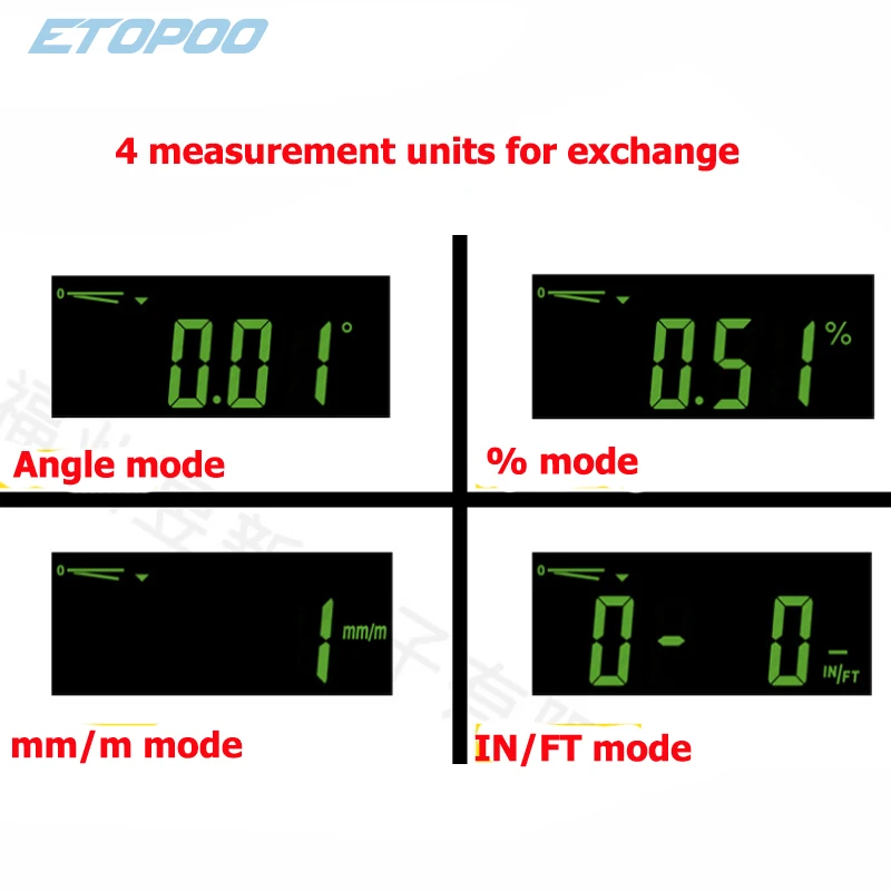 6inch Digital level Electronic Protractor inclinometer with magnet illuminate Level Angle meter Gauge Level Box Inclinometer