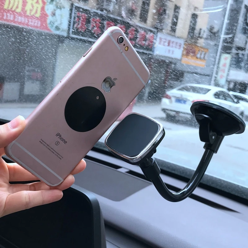 حامل مغناطيسي للهاتف المحمول في سيارة الملاحة لتحديد المواقع قوس دعم مغناطيسي للسيارة حامل هاتف حامل حامل هاتف عالمي