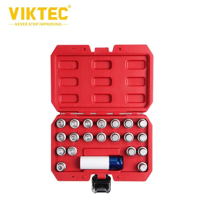 21pcs Wheel Lock Screw Socket Set for BMW Wheel Locking Key Removal Tool Kit Anti-Theft Lug Nut Screw Socket,Viktec VT13768A