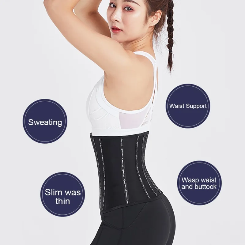 Women\'s Body Shaper Binders And Shapers modeling strap Back Support Sweat Crazier Slimming Belt-Sport Girdle Belt Weight Loss