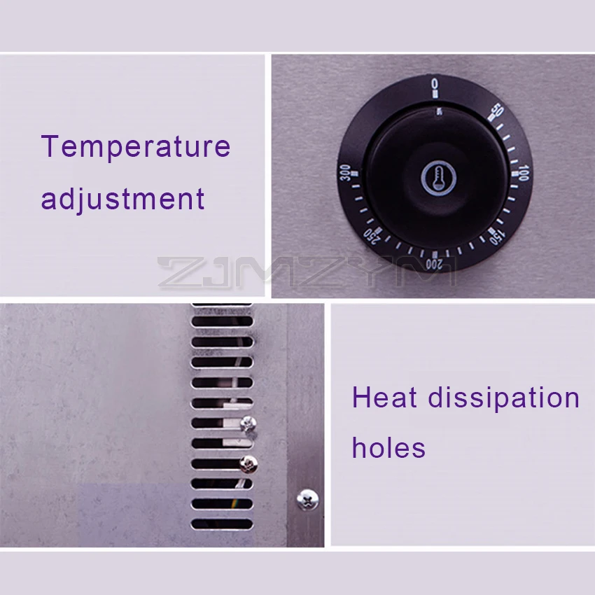 Four électrique mural 2000W, réglage de la température 50-300 °C, pour la Pizza, le pain, grille-pain, Barbecue