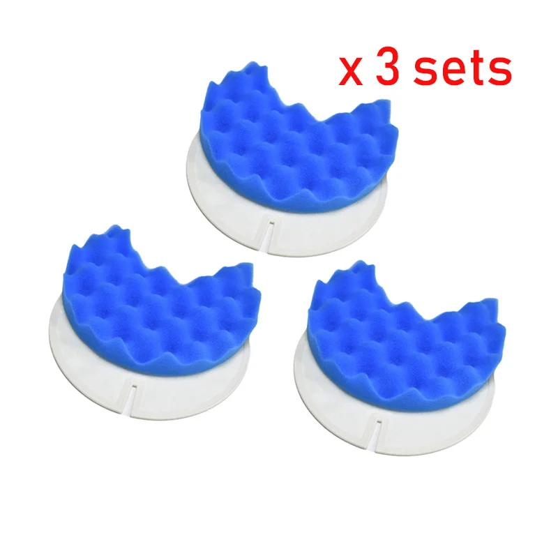 3sets foam & hepa filter for Samsung DJ97-00849A DJ97-00849B DJ97-01363A DJ97-00338C SC8400 vacuum cleaning filters replacement