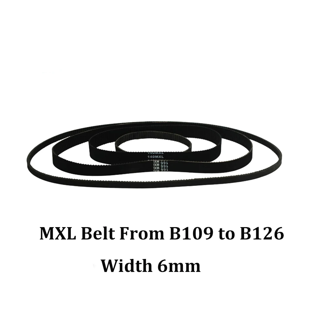 

MXL Close Loop Timing Belt B109/B/B110/B112/B113/B114/B115/B118/B126T Width 6mm Cogged Gear Rubber Synchronous Belt 3D Printer