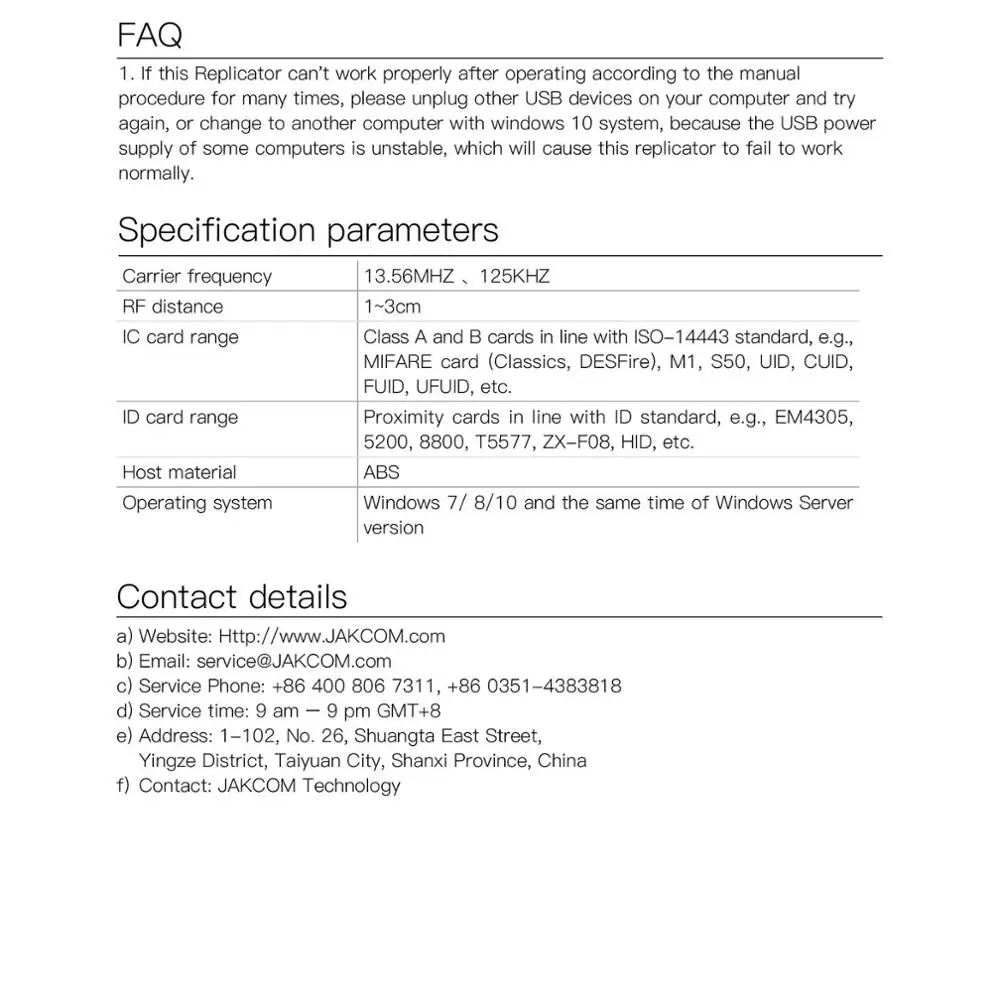 JAKCOM CD2 RFID Replicator 125KHz 13.56 MHz Frequency RFID Copier ID IC Card Replicator Reader Writer for JAKCOM R4