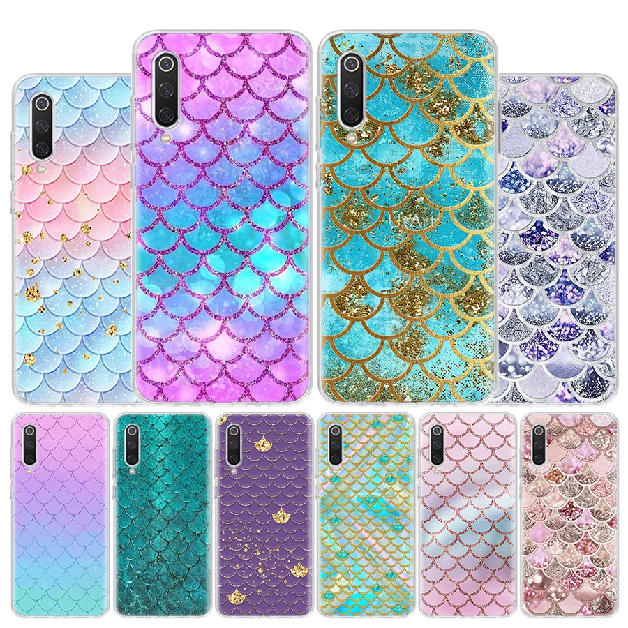 Mermaid Fish Scale Pattern Phone Case For Xiaomi Redmi Note 12 12S 13 11 11S 11T 10 11E Pro Plus 10S 9 9S 9T 8 Coque Shell Cover