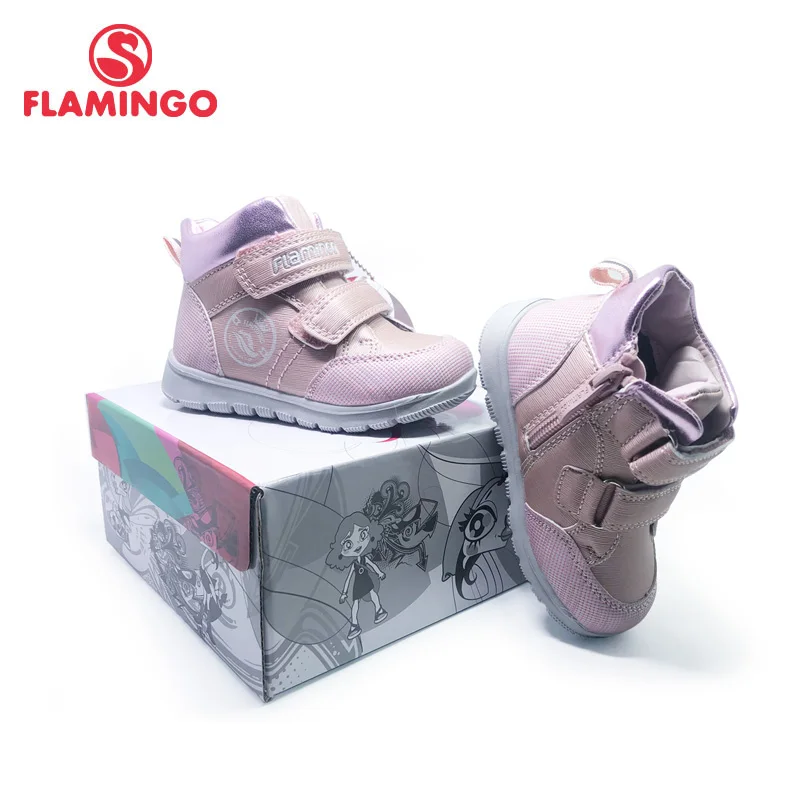 FLAMINGO Autumn Felt High Quality Pink Kids Boots Size 22-27 Anti-slip Shose for Girl Free Shipping 212B-Z5-2516