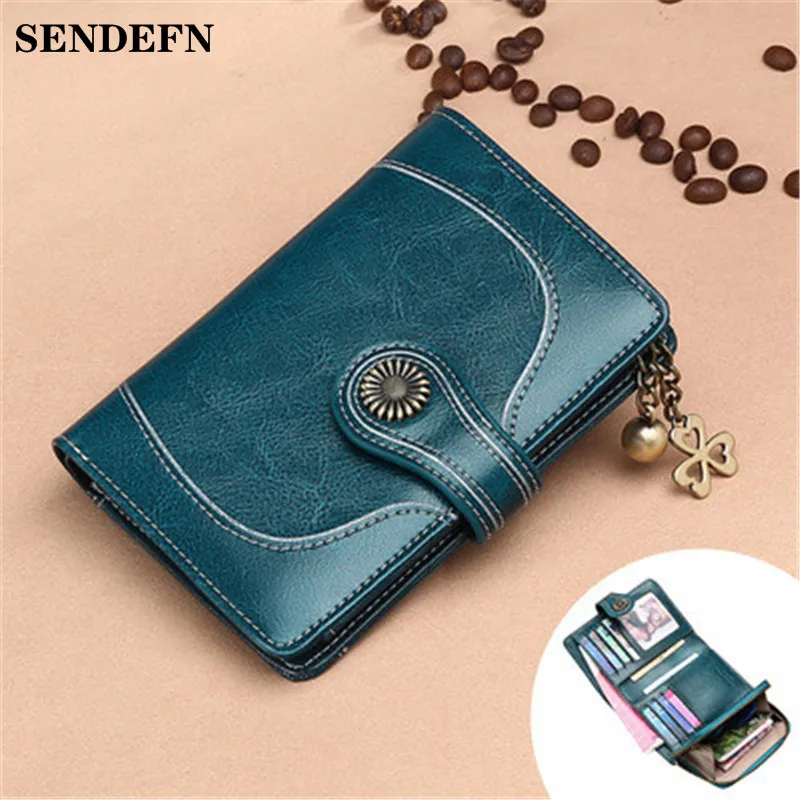 

SENDEFN New Women Wallet Hasp Small and Slim Coin Pocket Purse Women Wallets Cards Holders Luxury Brand Wallets Designer Purse