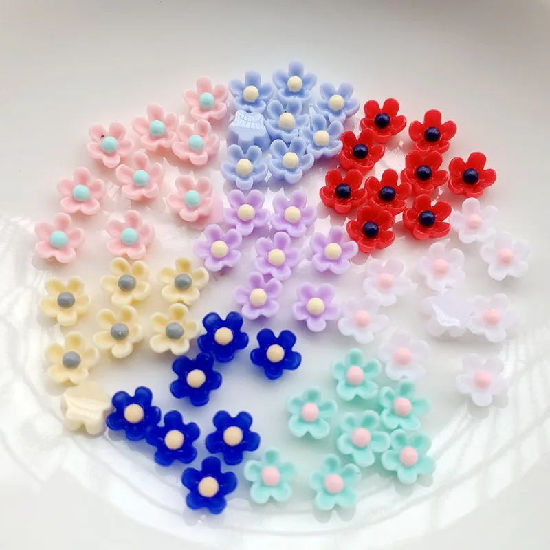 100pcs  Butterfly Favorite Flowers Rhinestone Nail Art Decorations Resin Decal DIY Found Resin handicraft