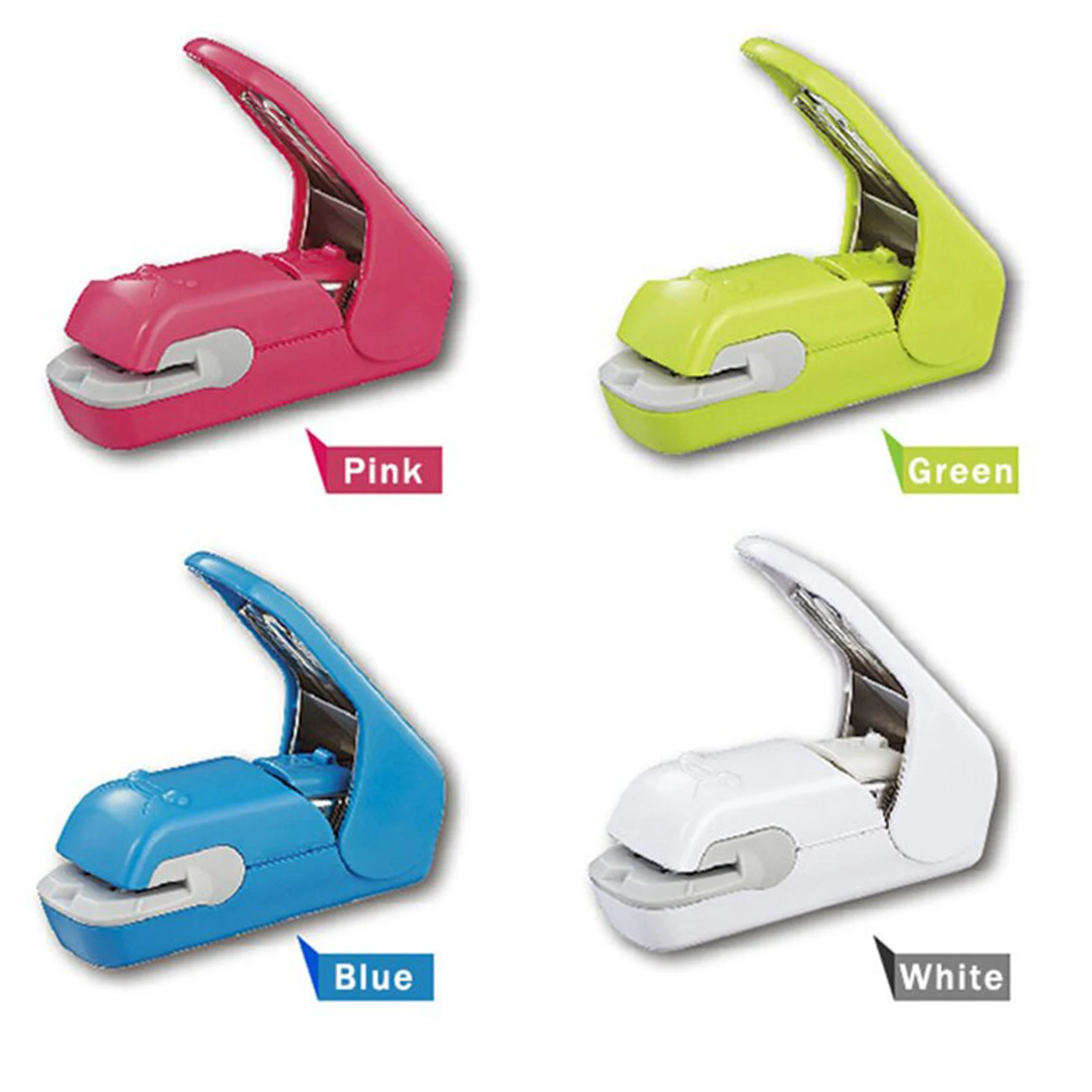 Staple Free Stapler Time Saving Effortless Needle Free Handhled Stapler Mini Portable Stapler with Staples Remover степлер