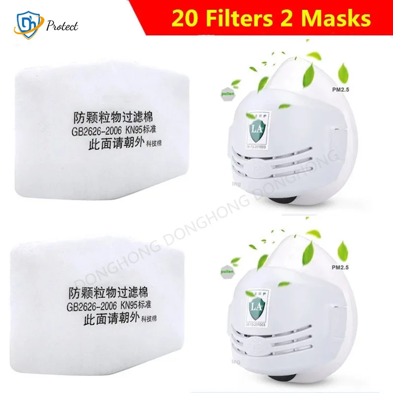 Gas Mask Industry Anti-Dust Pollution Respirator Welder Paint Spraying Polishing Respirator Safety Rubber Construction Dust Mask