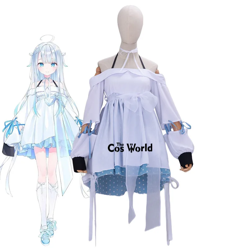 YouTuber Vtuber Kagura Nana Chiffon Dress Outfit Cosplay Costumes