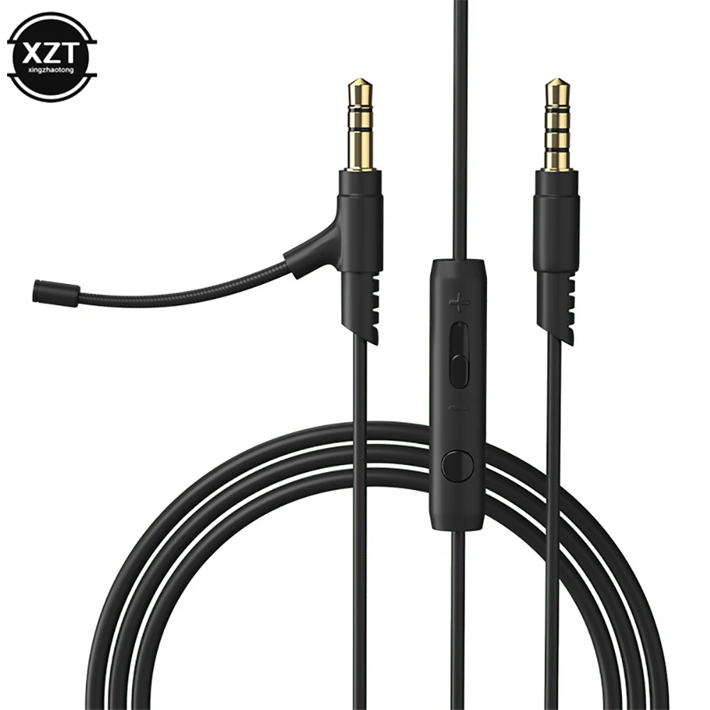 1.2M wysięgnik do mikrofonu kabel Mic do 3.5mm słuchawki z pojemnikiem mikrofon do telefonu PC do Boompro gamingowy zestaw słuchawkowy V-MODA