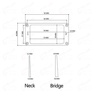 【صنع في كوريا】 1 مجموعة إطارات / حلقات تجميع Humbucker المنحنية / المسطحة أعلى 8 مبيعات RMC بيك أب - رقم 5