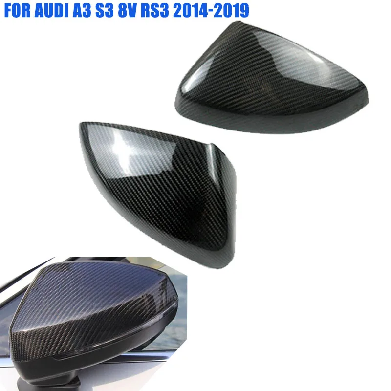 

Carbon Fiber Car Rearview Mirror Replacement Covers Side Wing Rearview Mirror Protection Cover Caps For Audi A3 S3 RS3 2014~2019