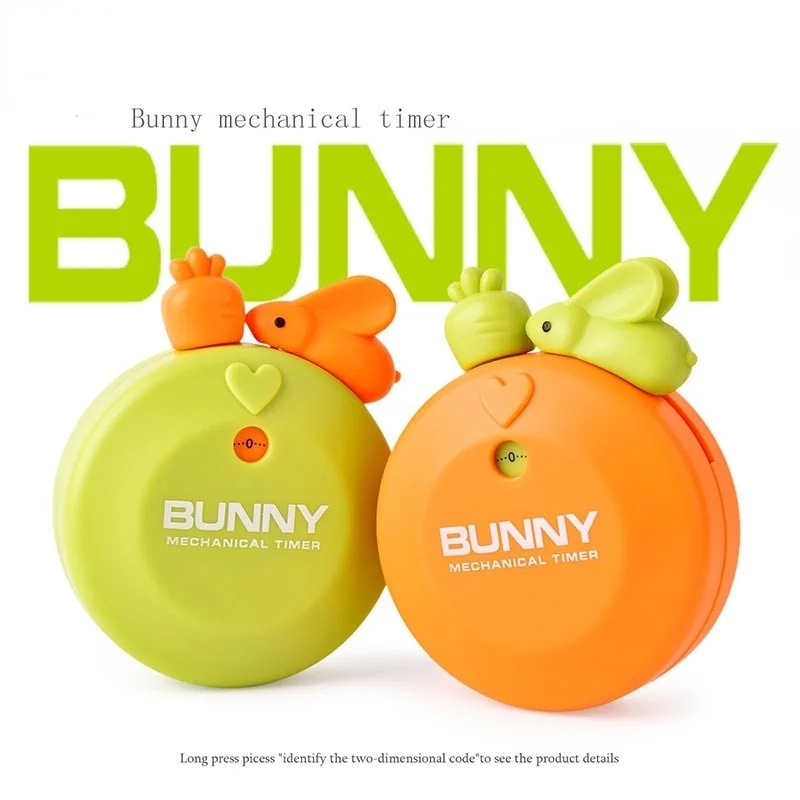 لطيف الكرتون الأرنب المغناطيسي لصق الموقت الإبداعية المطبخ آلات حساء الموقت إنذار المطبخ الطبخ العد التنازلي ميقاتي ميكانيكي #1