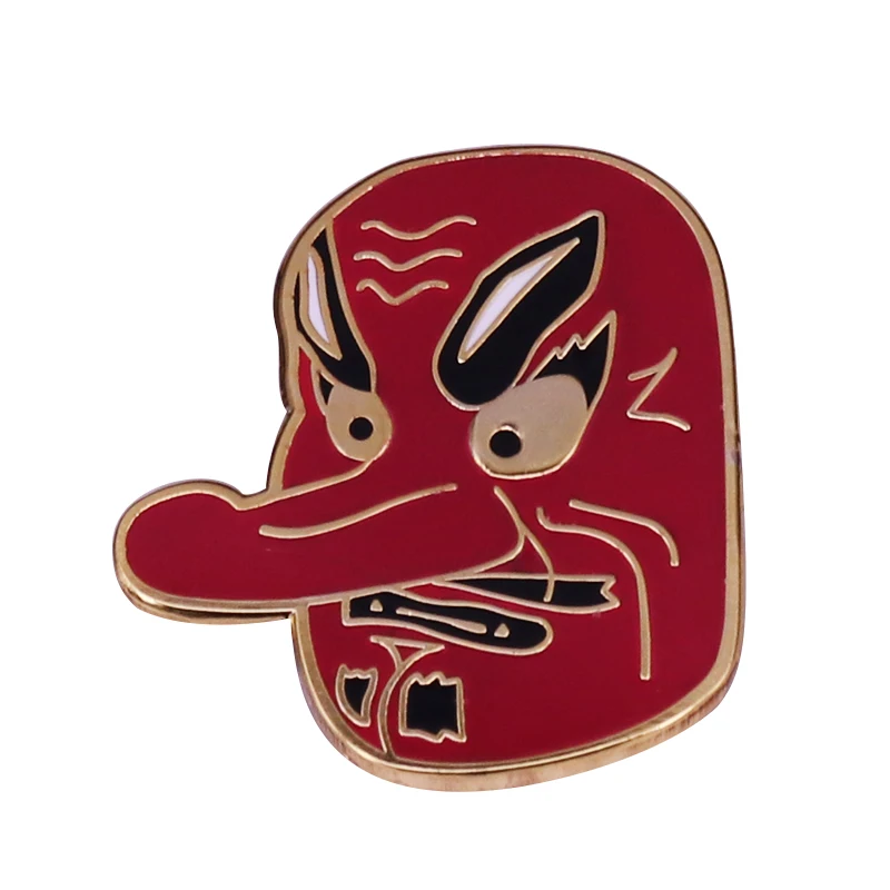 Tengu Yokai Demons enamel Pin brooch badge Japanese Culture Weird Collection